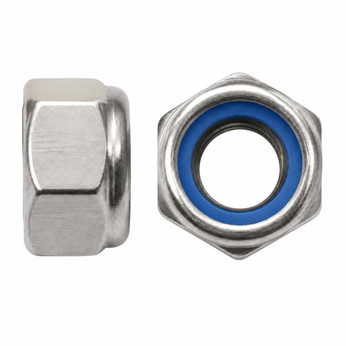 M3 Nyloc Nut – 304 Stainless Steel, DIN 985