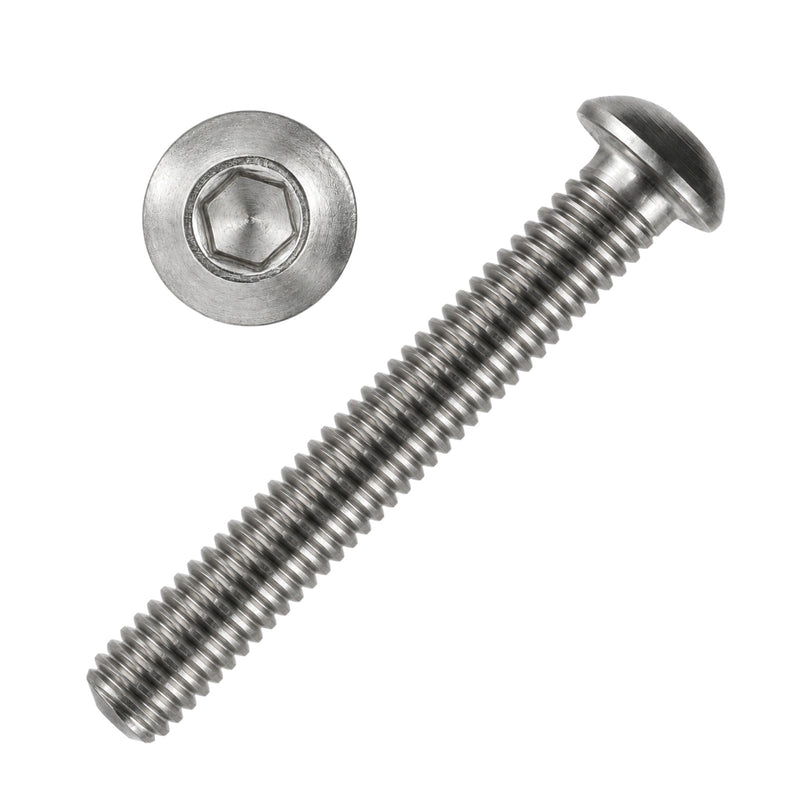 Button Head Socket Screw M8 x 35mm - 304 Stainless Steel