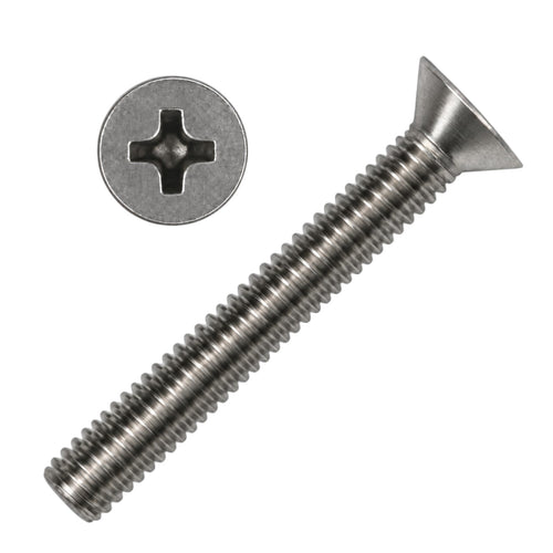 M3 x 40mm Countersunk Machine Screw – 304 Stainless Steel, Phillips, DIN 965