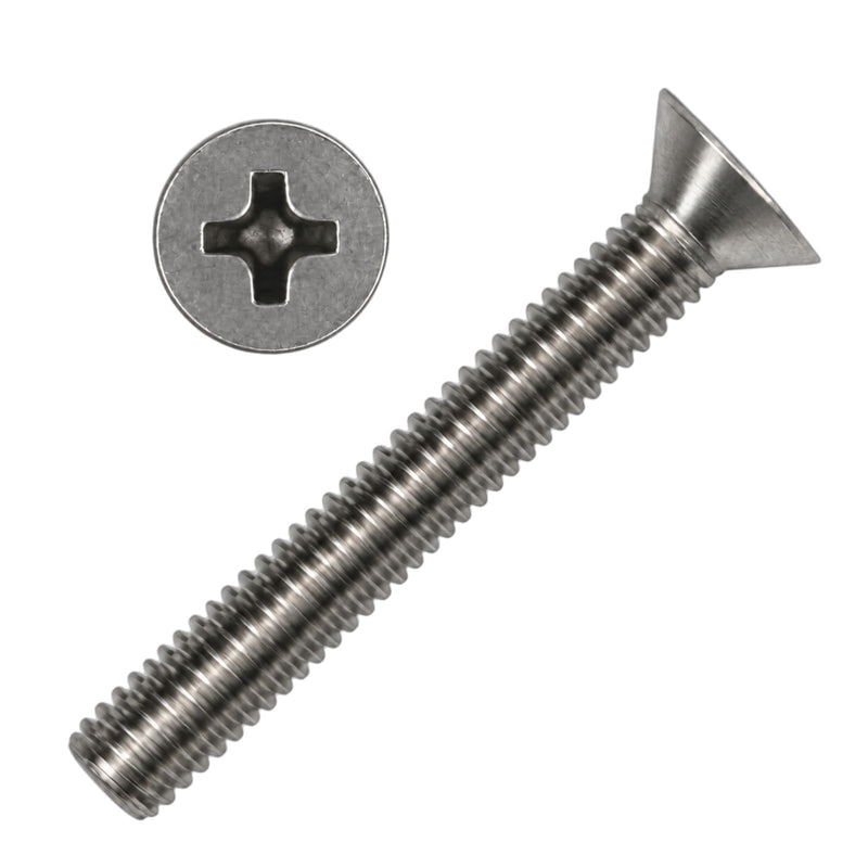 M3 x 40mm Countersunk Machine Screw – 304 Stainless Steel, Phillips, DIN 965