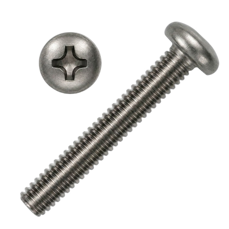 M3 x 40mm Pan Head Machine Screw – 304 Stainless Steel, Phillips, DIN 7985
